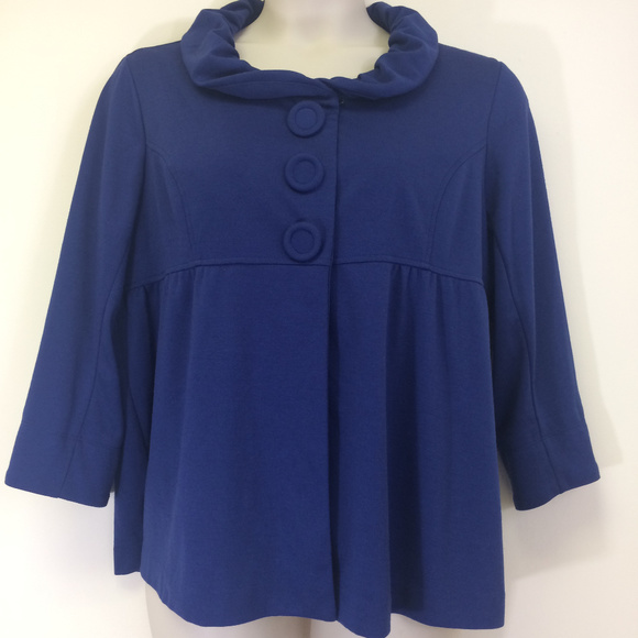 Du Jour Retro Peplum Buttoned Jacket NWOT - Picture 1 of 8